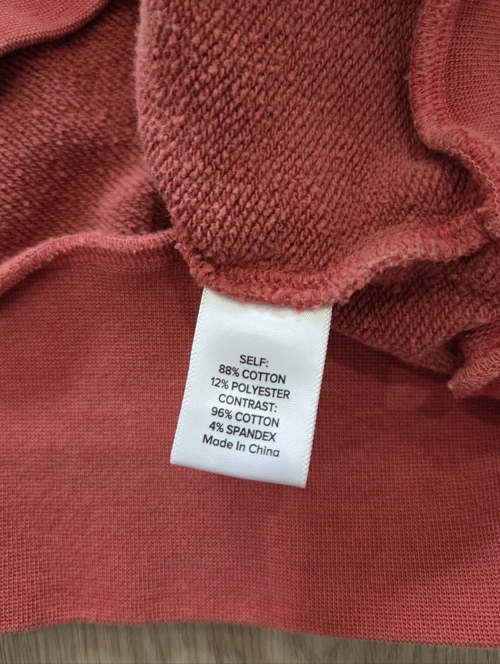 Evereve Wmns Tyra Puff Sleeve Hoodie M Burnt Red Preppy Cozy Girly Comfy Casual - Picture 7 of 9